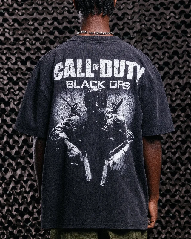 Practical Hoodies Goat Crew X Call Of Duty Black Ops Heavy T-Shirt Vintage Black