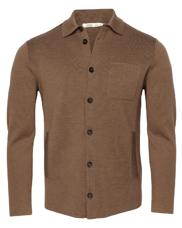 Practical Jackets Brown Milano Stitch Overshirt