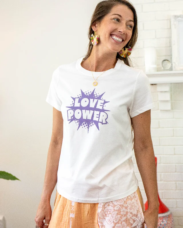 Stylish Shorts Love Power Organic Cotton Tee