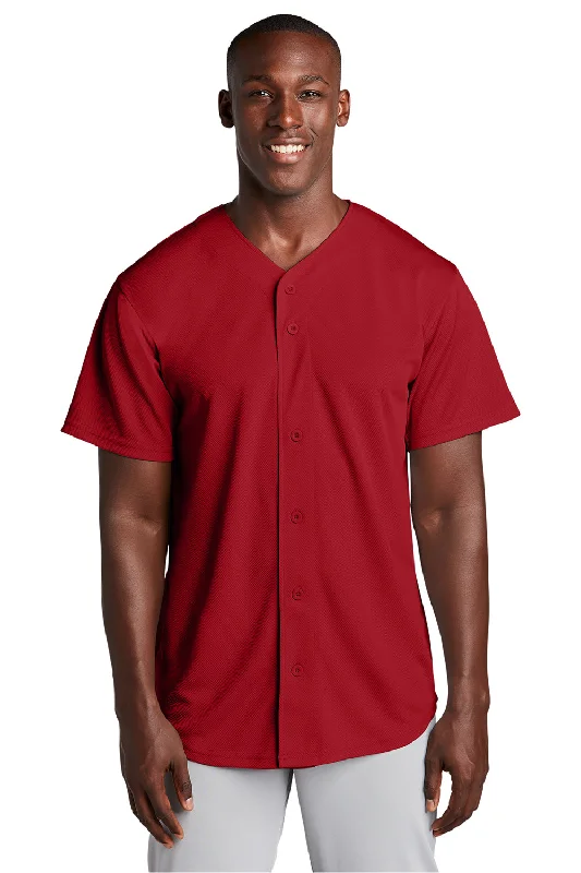 Trendy Sweatshirts Sport-Tek Mens Tough Mesh Moisture Wicking Short Sleeve Jersey - True Red