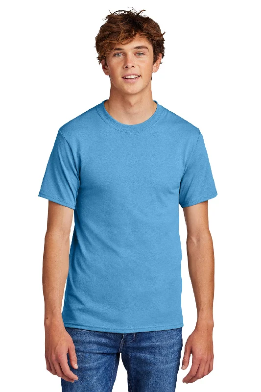 Sporty Sweaters Port & Company Mens Core Short Sleeve Crewneck T-Shirt - Aquatic Blue