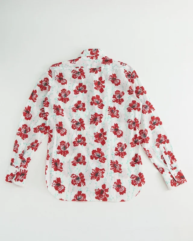 Warm Hoodies Poppy Print Shirt