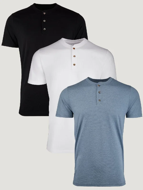 Stylish Outerwear Foundation Short Sleeve Henley 3-Pack