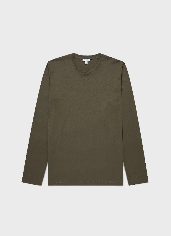 Versatile Tops Men's Long Sleeve Riviera Midweight T-shirt in Khaki