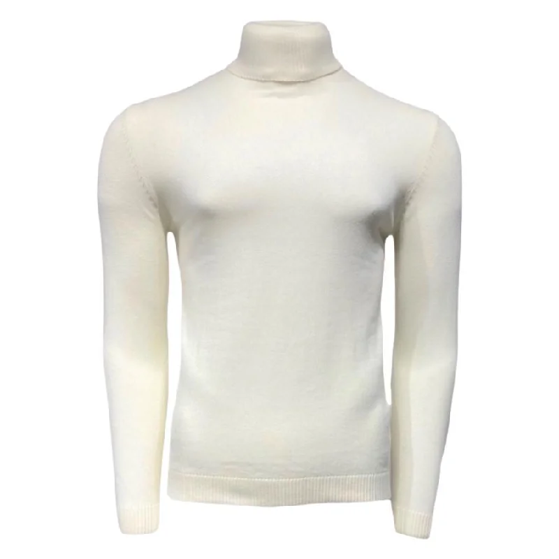 Comfy Shirts Lavane' Cream Turtlenecks Sweater - SYM