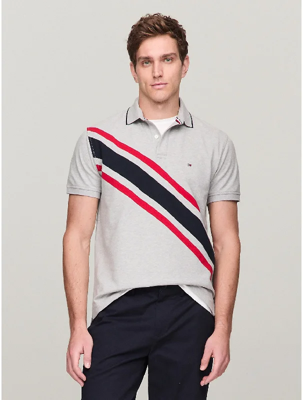 Street Style Pants Tommy Hilfiger Men's Regular Fit Banner Stripe Polo