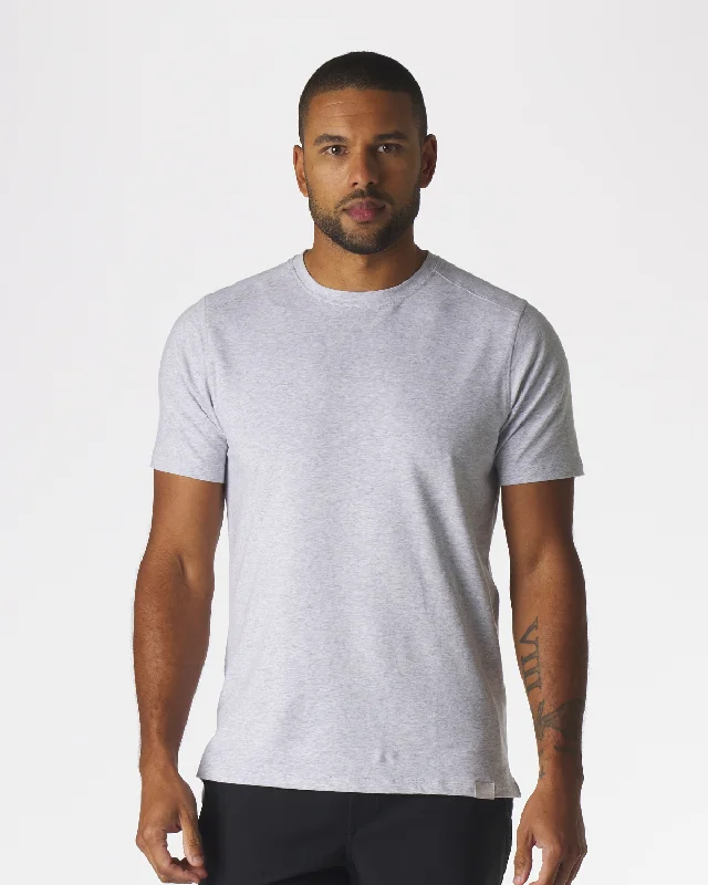 Warm Hoodies Aviation Tee Split-Hem Heather Gray