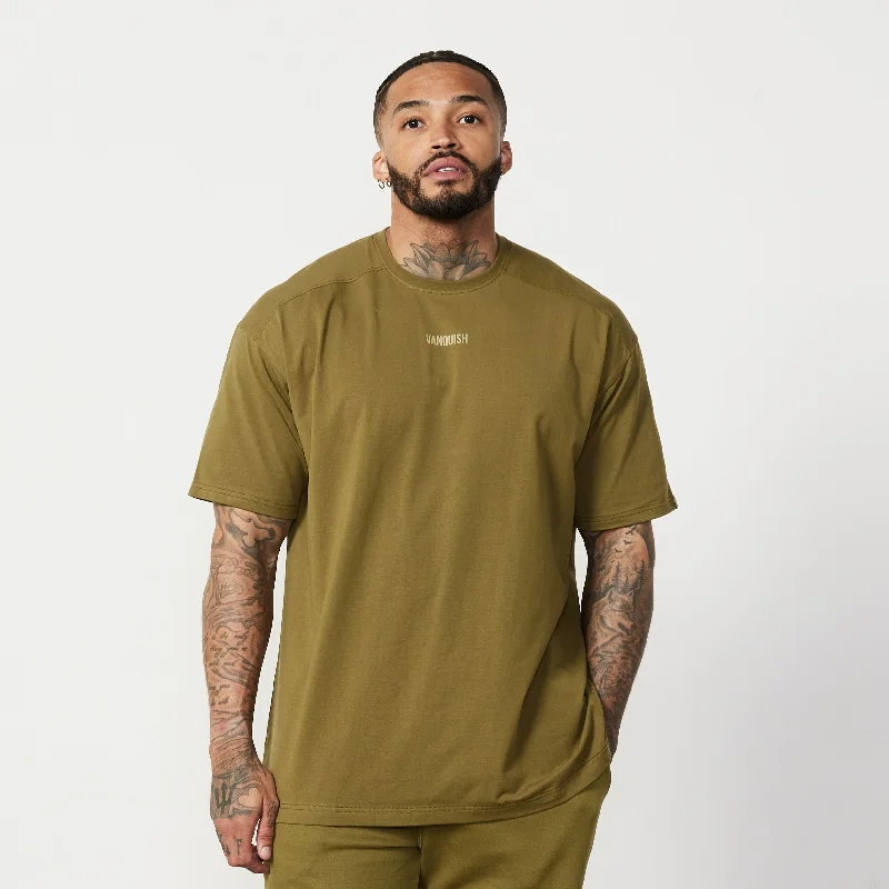 Cozy Pants Vanquish Essential Olive Green Oversized T Shirt