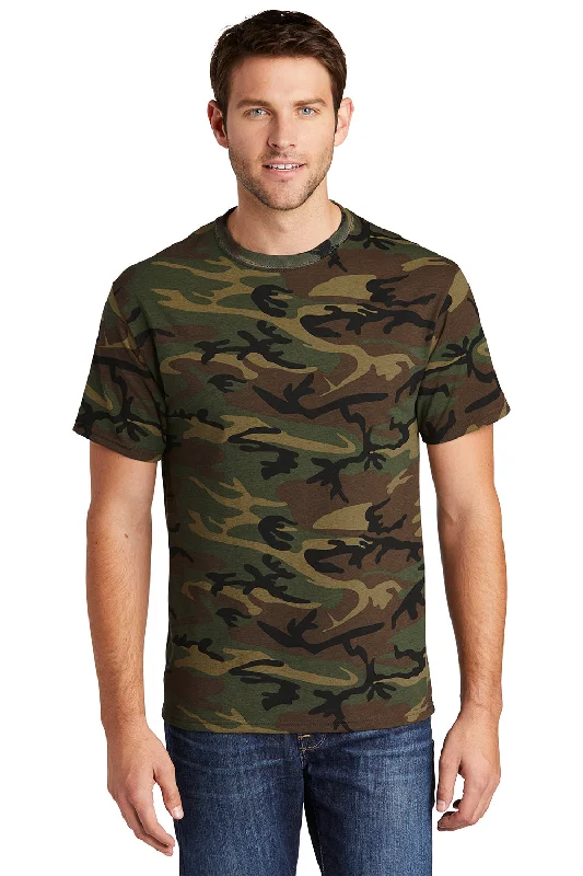 Smart Tops Port & Company Mens Core Short Sleeve Crewneck T-Shirt - Military Camo