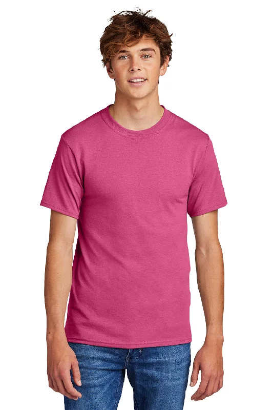 Classic Hoodies Port & Company Mens Core Short Sleeve Crewneck T-Shirt - Sangria Pink