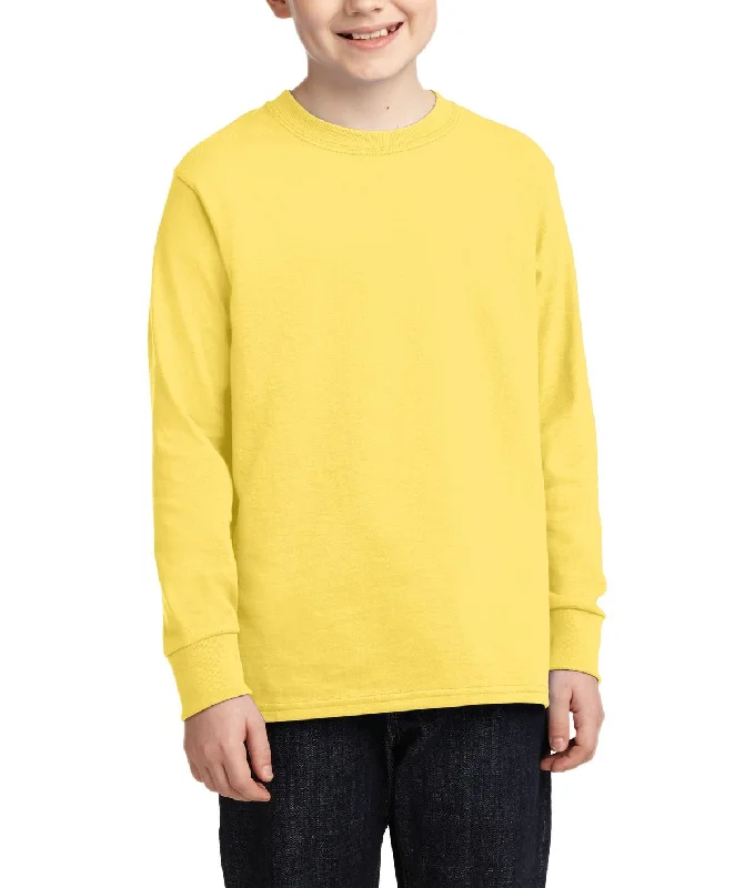 Relaxed Jeans Youth Long Sleeve Core Cotton Crew Neck T-Shirt