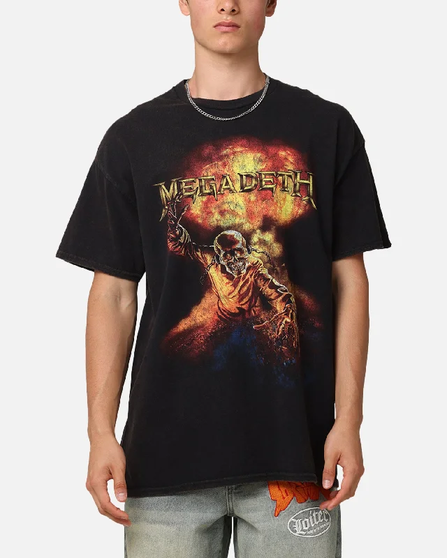 Modern Pants Megadeth Fire Ball Vintage T-Shirt Black Vintage