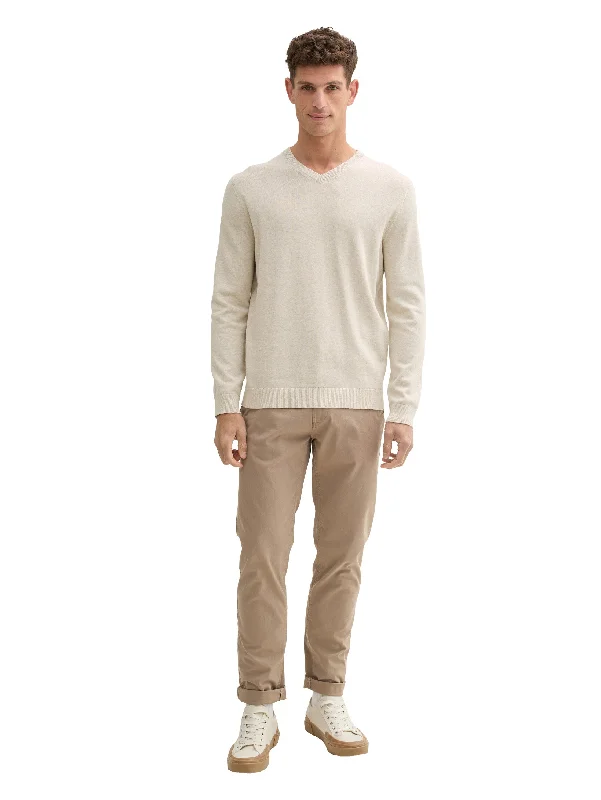 Smart Tops Tom Tailor Knit Wear Light Sand Sweater