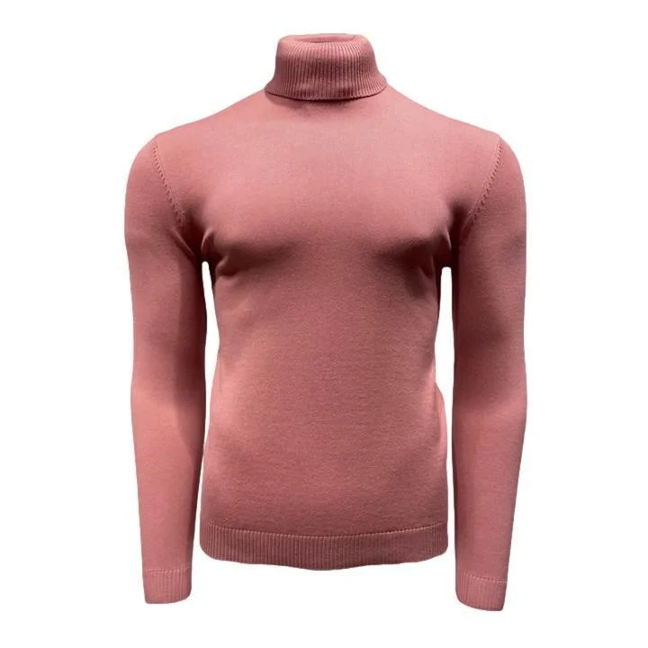 Warm Hoodies Lavane'  Dusty Rose Turtlenecks Sweater - SYM