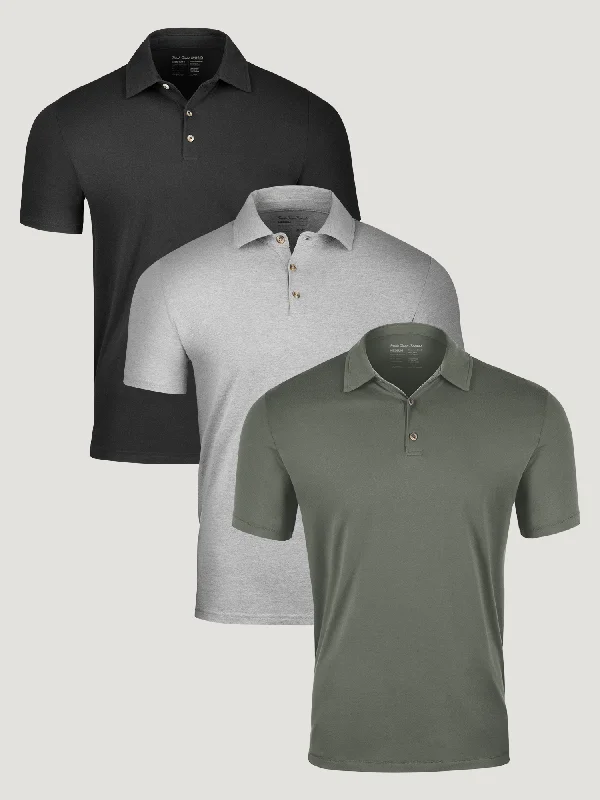 Sleek Outerwear Foundation Polo 3-Pack