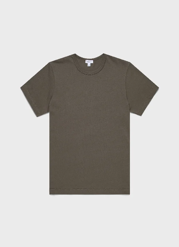 Relaxed Footwear Men's Single Jersey T-shirt in Khaki