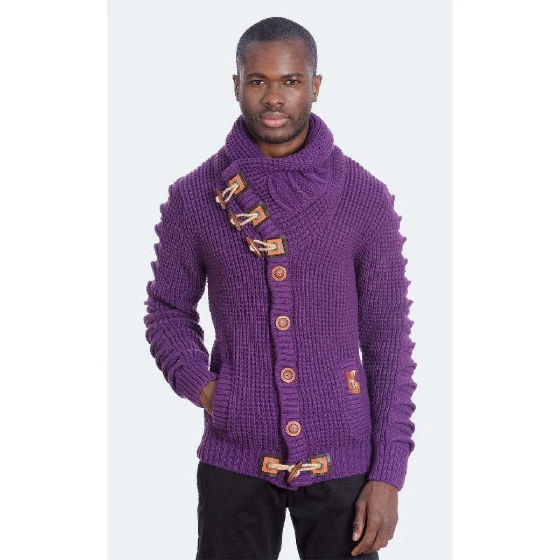 Comfort Tops LCR Purple Wrap Neck Sweater