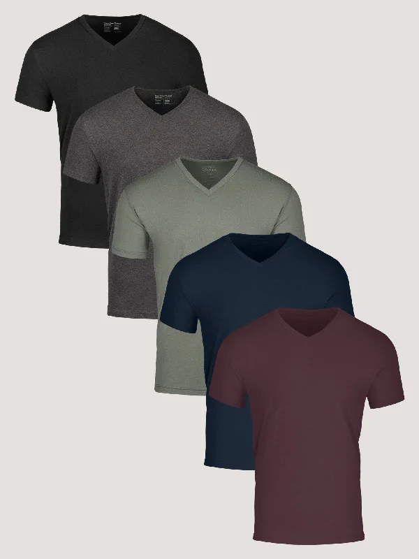 Practical Sweaters Winter Essentials V-Neck 5-Pack