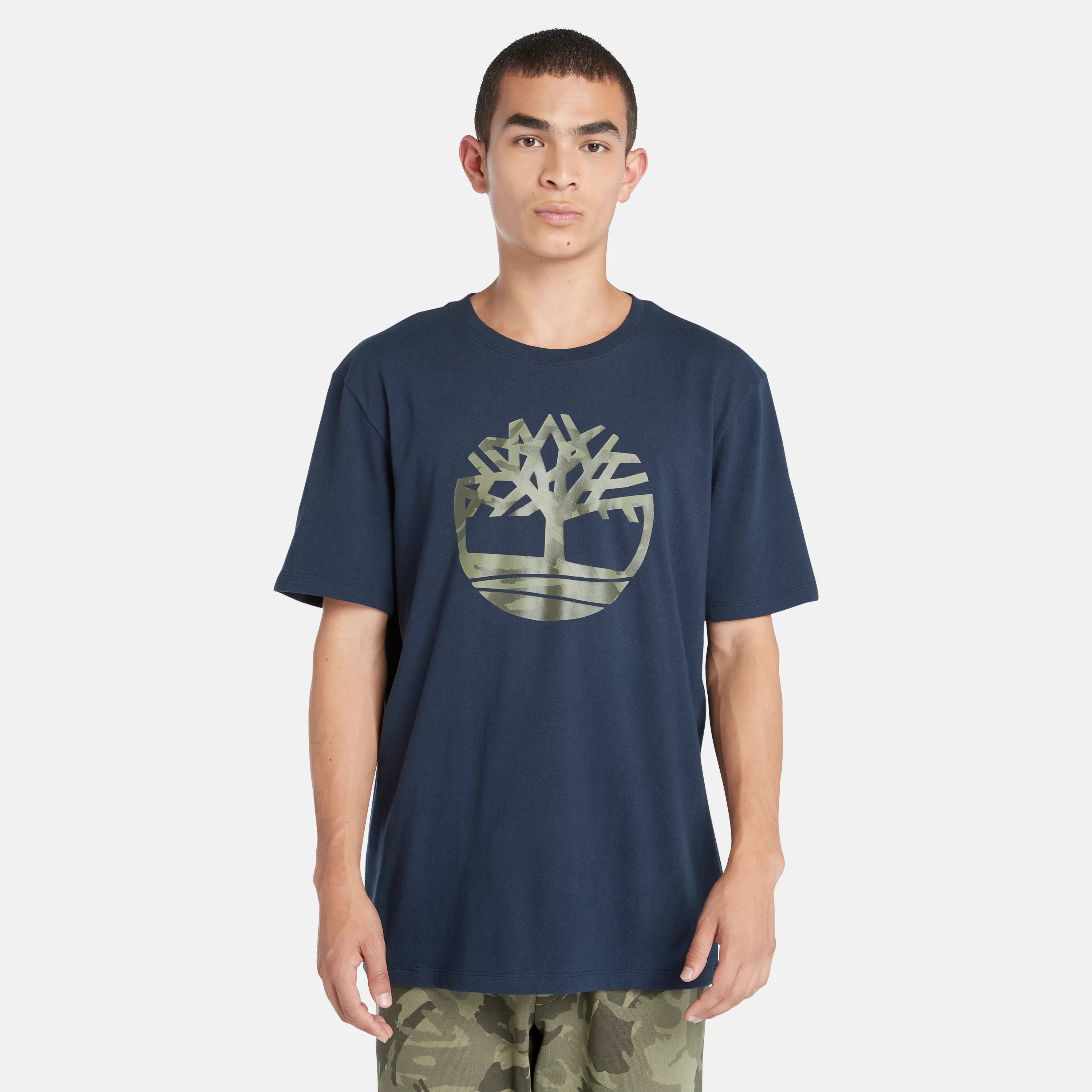 Simple Shirts Men's Northwood US Tree Camo Logo Short Sleeve T-Shirt