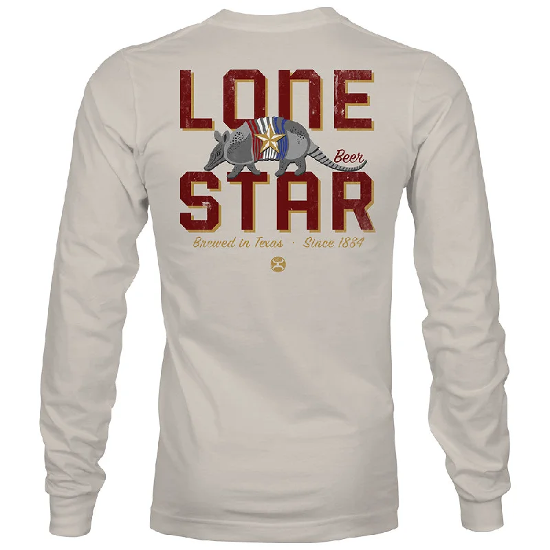 Cool Shorts "Lone Star" Long Sleeve T-shirt Cream w/Red Logo