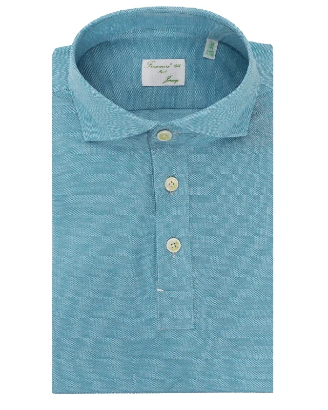 Warm Outerwear Aqua Micro Pique Polo