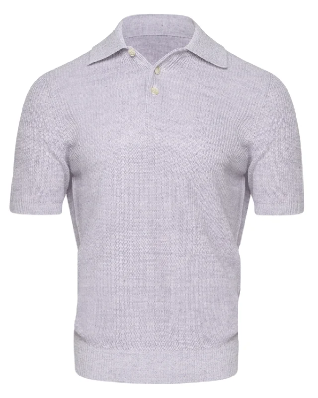 Warm Hoodies Lilac Knit Polo