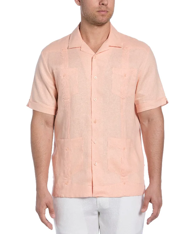 Sporty Accessories 100% Linen Classic Guayabera Shirt - Short Sleeve