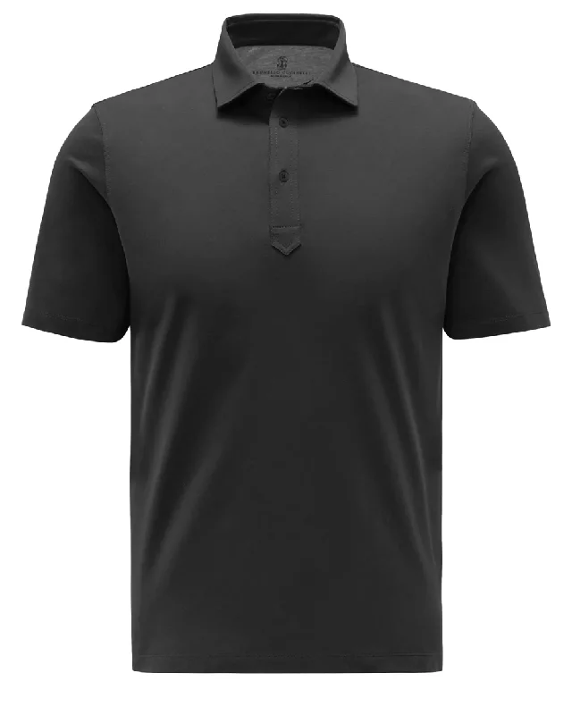 Comfort Tops Black Short Sleeve Polo