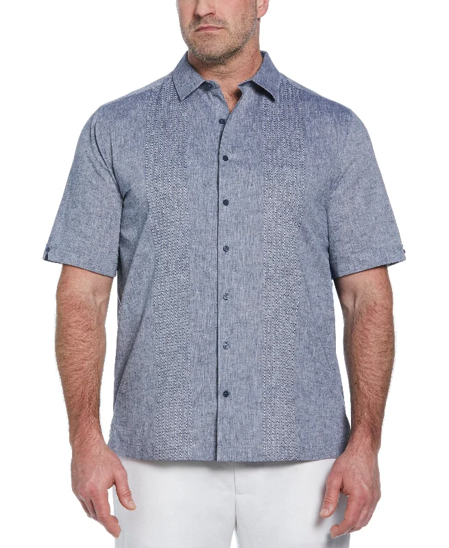 Basic Casuals Big & Tall Engineered Dobby Panels Shirt