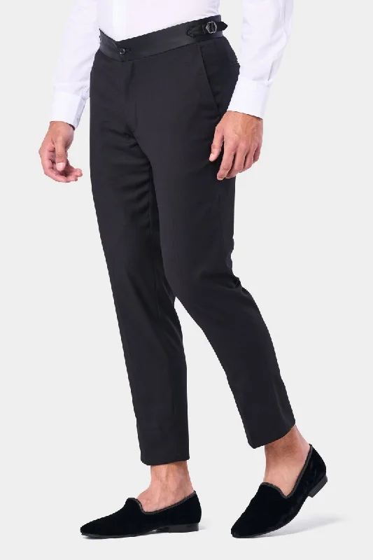 Casual Footwear Classic Black Tuxedo Pants