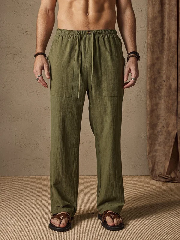 Classic Pants Casual Cotton Linen Style Pants