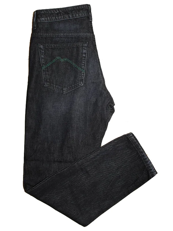 Sleek Tops E. Marinella Jeans Black Hand Made Denim Jeans 33 Milano Zip Fly SALE