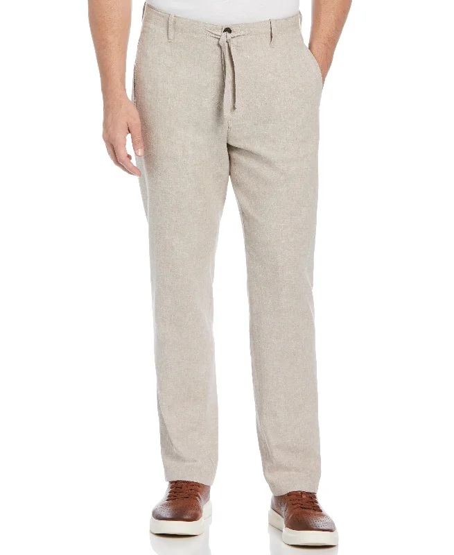 Classic Pants Linen Blend Drawstring Pant