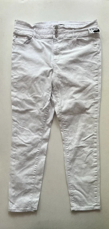 Trendy Pants Pants Ankle By Ann Taylor O In White, Size: 14