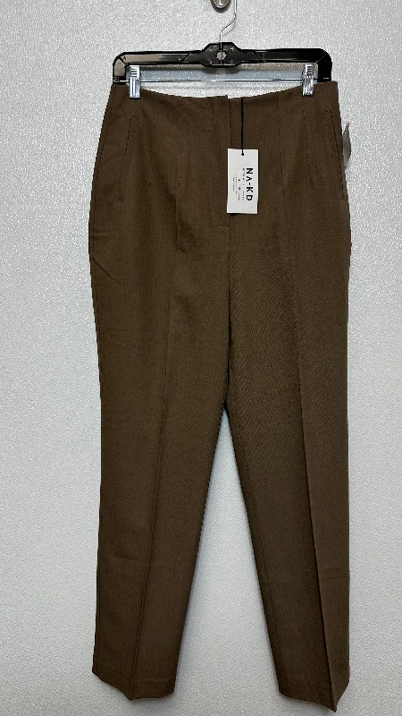 Premium Jeans Pants Ankle By NA-KD In Brown, Size: 8