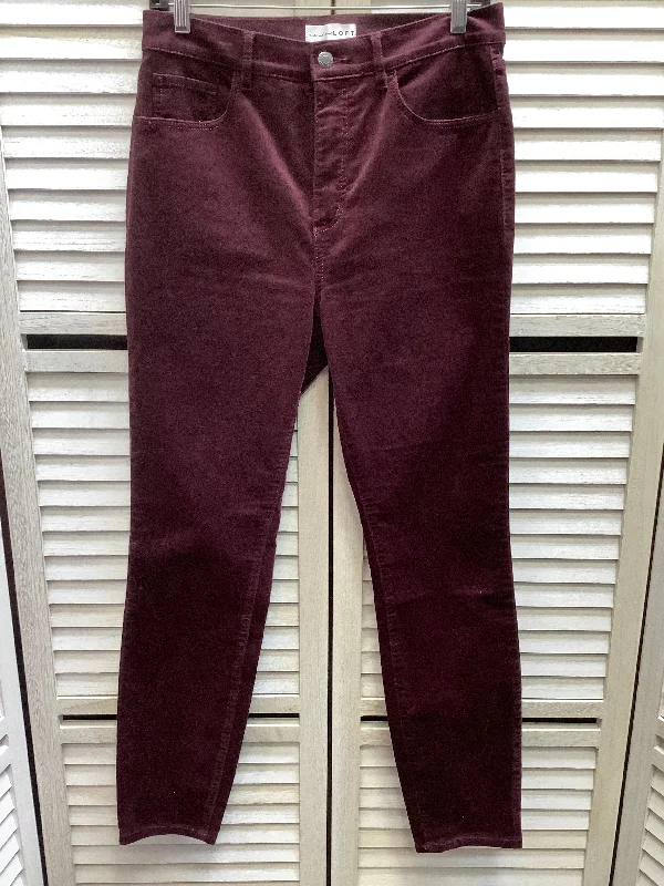 Casual Suits Pants Corduroy By Loft In Purple, Size: 6