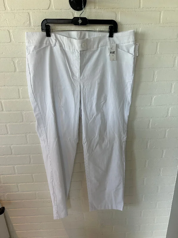 Comfortable Suits Pants Dress By Lane Bryant In White, Size: 20