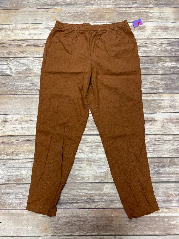 Smart Jackets Pants Linen By Old Navy In Brown, Size: L