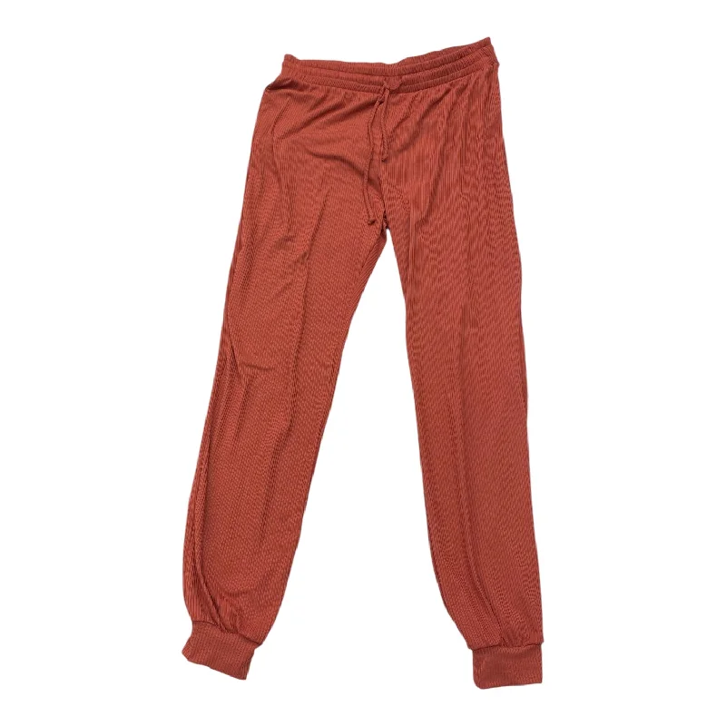 Casual Sneakers Pants Lounge By THE ZIG ZAG STRIPE In Red, Size: L