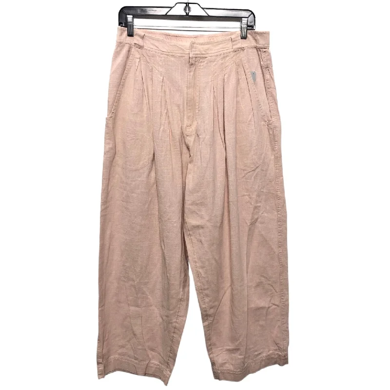 Warm Hoodies Pants Wide Leg By Free People In Peach, Size: 8