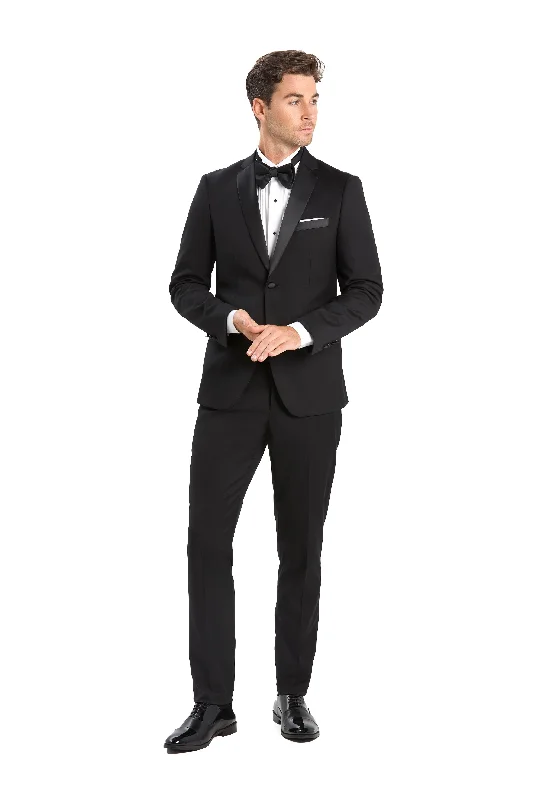 Relaxed Footwear Classic Black Notch Lapel 2 Button Tuxedo