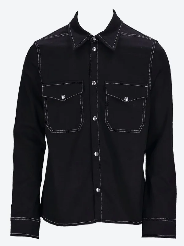 Relaxed Footwear Double pocket denim shirt