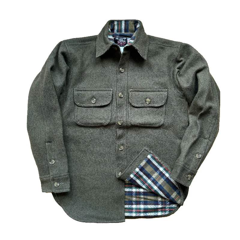 Active Tops Flannel Lined Wool Button Down Shirt