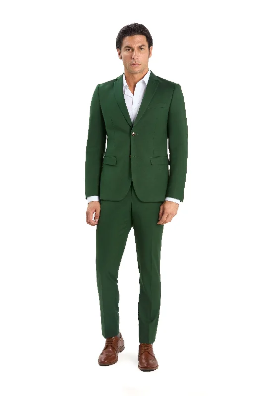 Casual Suits Forest Green 2 Button Suit