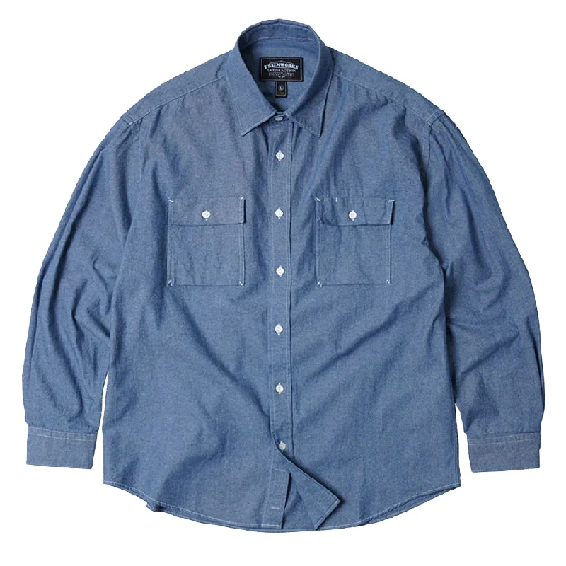 Casual Suits Frizmworks Cigarette Pocket Chambray Shirt Indigo