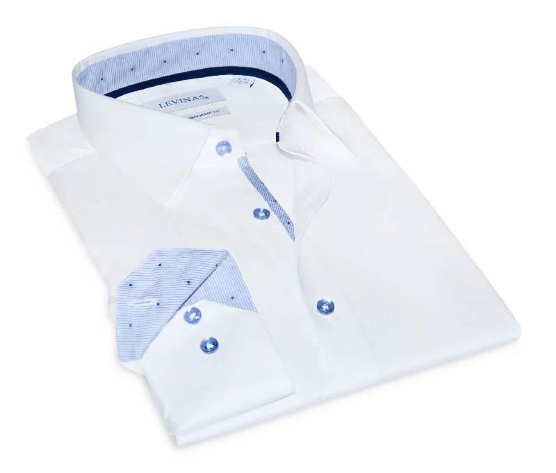 Everyday Footwear Gordon Button-Up Shirt With Contrast Details // White // Contemporary Fit (Regular)