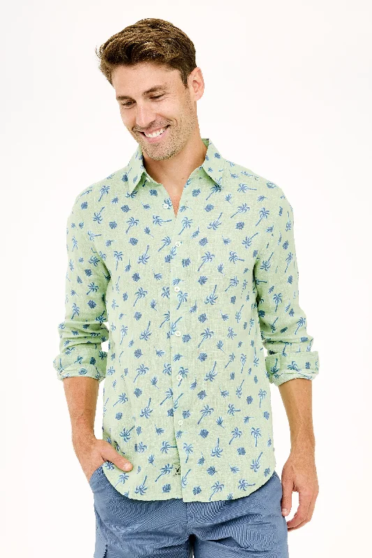 Casual Sneakers Jeremy Linen Shirt - Crazy Palm