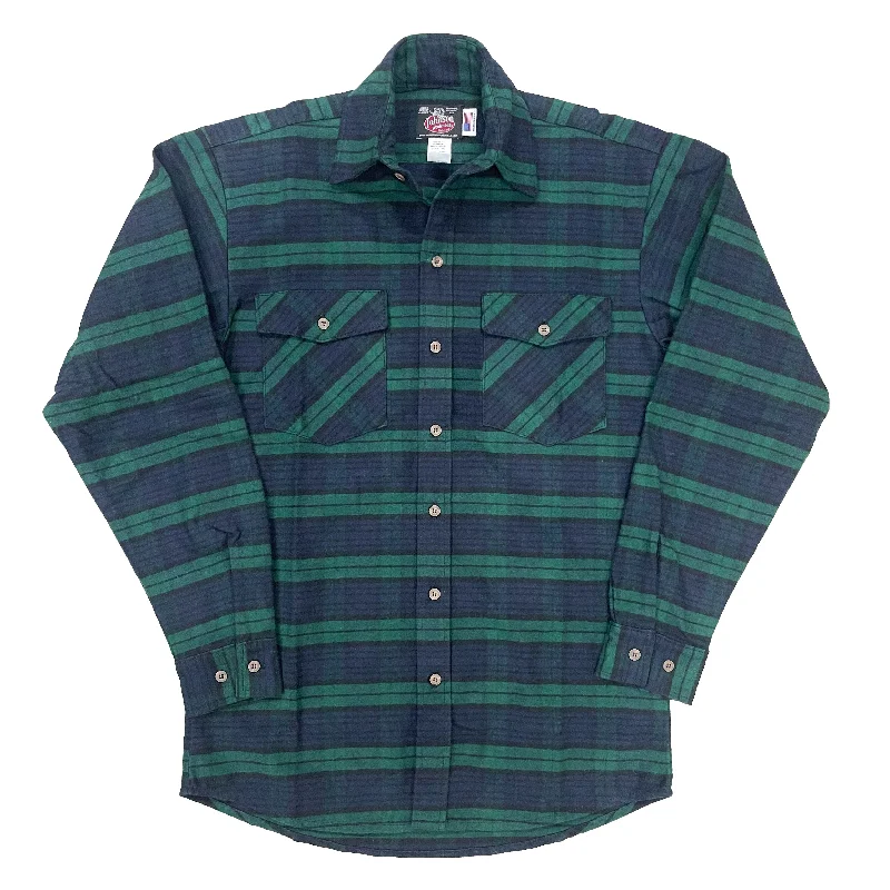 Simple Hoodies Mens Flannel Button Shirt - Blackwatch Plaid