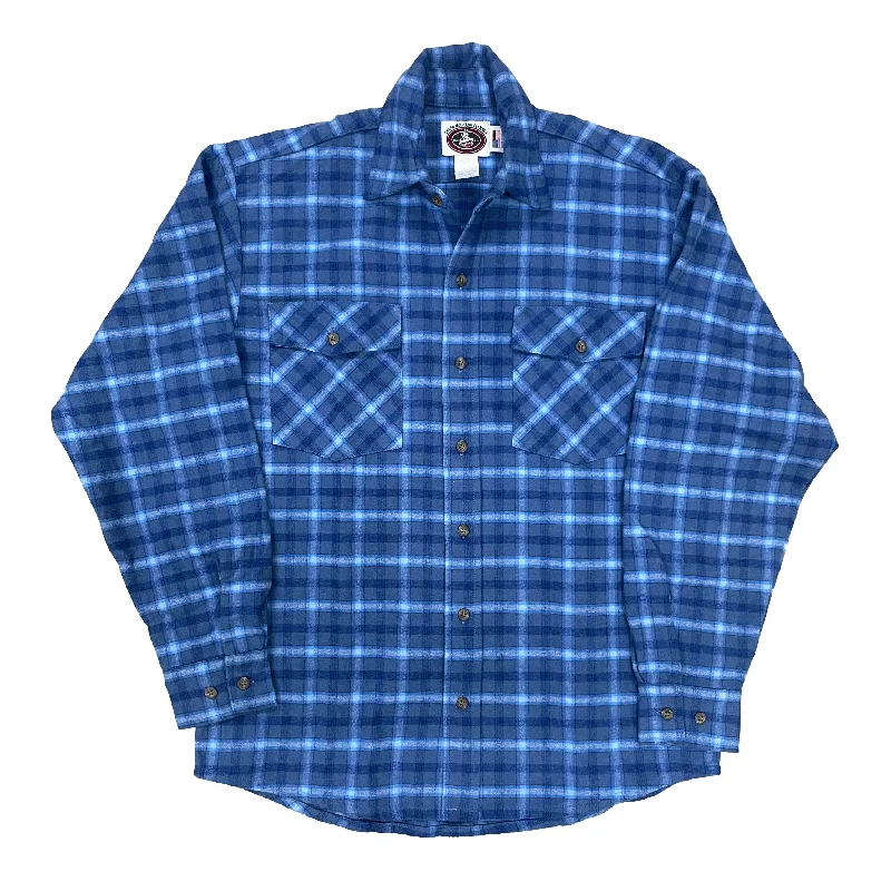 Smart Sweaters Mens Flannel Button Shirt - Bluebird