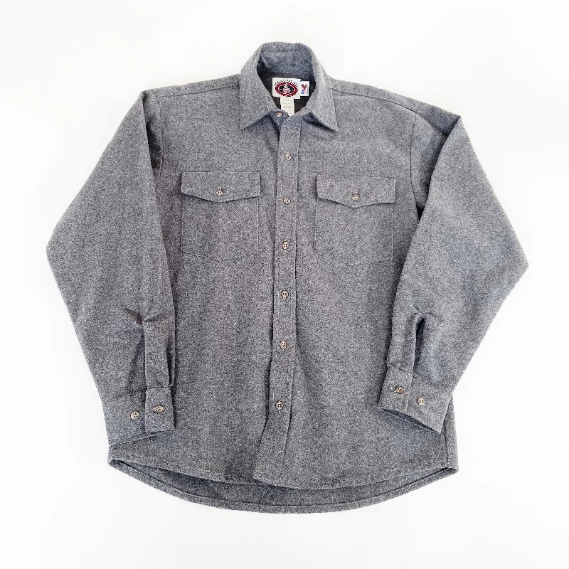 Simple Jeans Mens Flannel Button Shirt - Gunsmoke